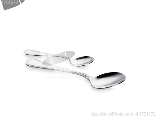 Image of Two small and big spoons