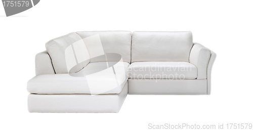 Image of nice white sofa isolated