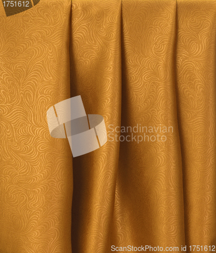 Image of Golden satin fabric