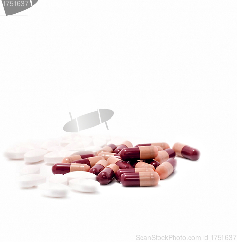 Image of tablets on white