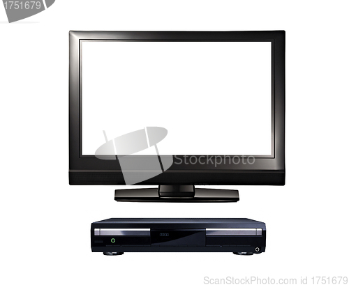 Image of black television and dvd