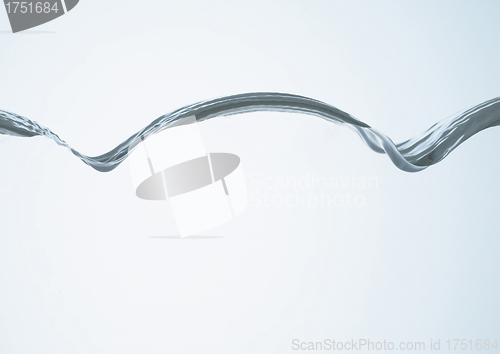 Image of closeup of water wave isolated on white