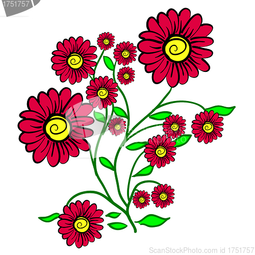 Image of Floral composition with space for text