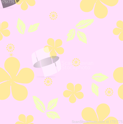Image of Seamless floral background. Repeat many times.