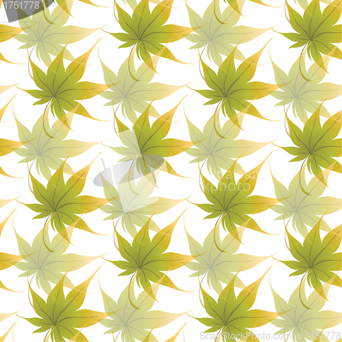 Image of Wallpaper with curling leaves of a plant