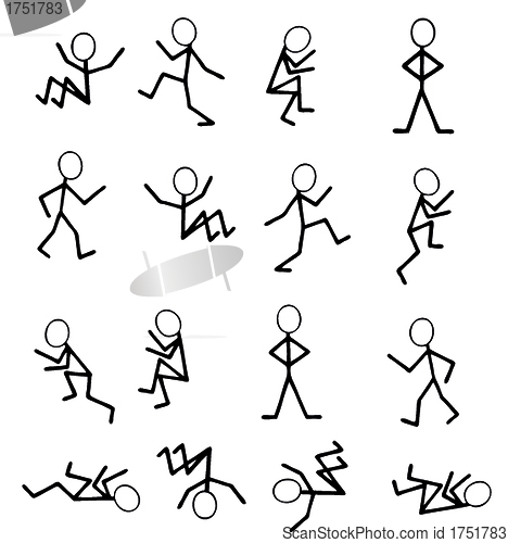 Image of Collection of black vector silhouettes 