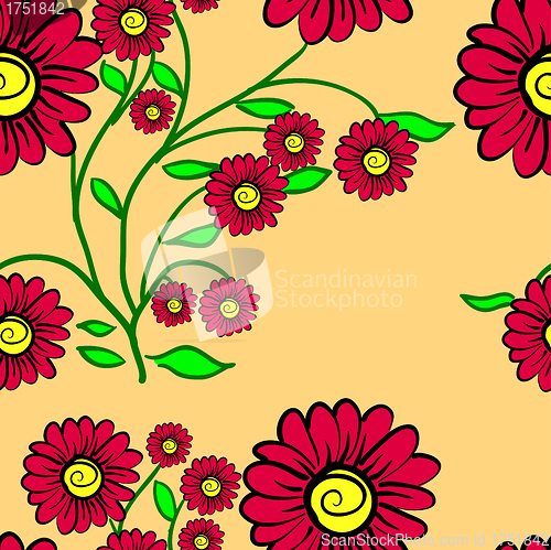 Image of Elegance Seamless color pattern on background, vector illustrati