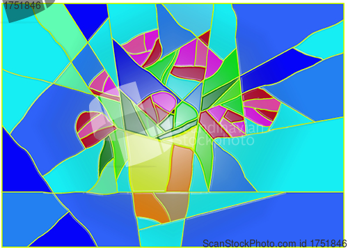 Image of Vector Seamless Pattern of Stained-Glass 