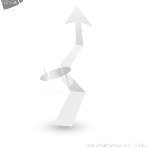 Image of Origami arrow paper,  vector illustration.