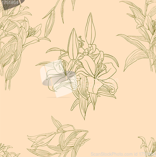 Image of Seamless background with flower . 