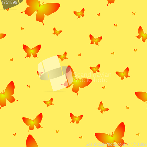 Image of Abstract seamless wallpaper pattern butterflies