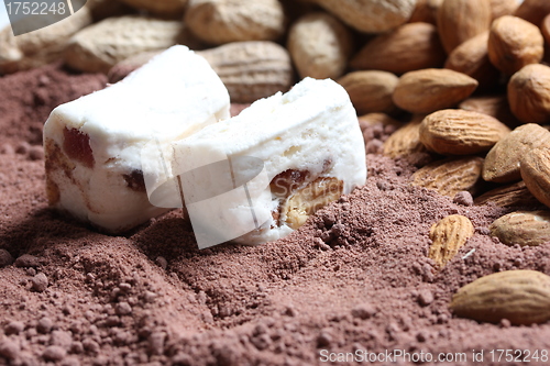 Image of white nougat in cacao