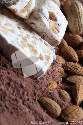 Image of white nougat in cacao