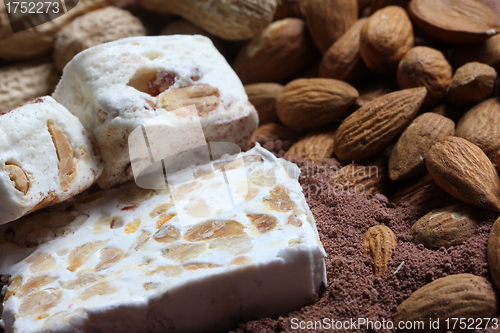 Image of white nougat in cacao