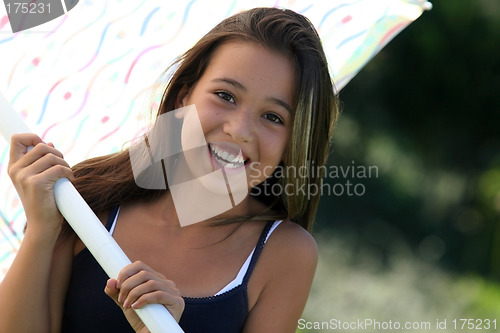 Image of Girl with umbrella