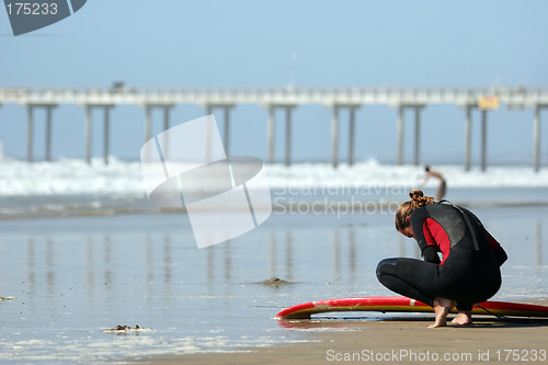 Image of Young surfer