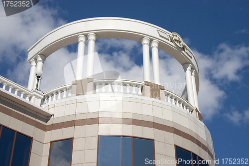 Image of Balcony with white columns.