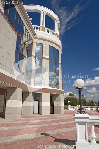 Image of Balcony with white columns.