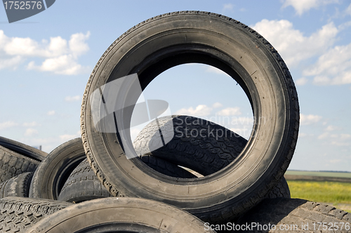 Image of Tyre heap.