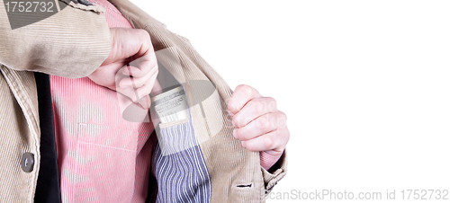 Image of Businessman taking money from pocket