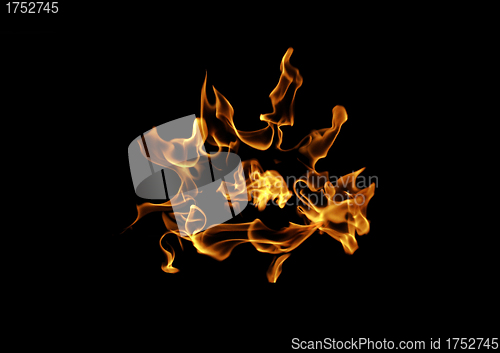 Image of fire on a black background