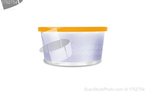 Image of plastic storage boxe on white background