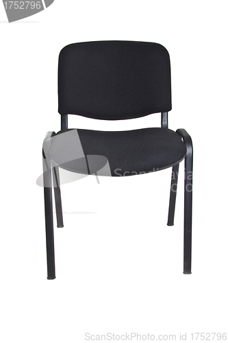 Image of black office chair isolated on white