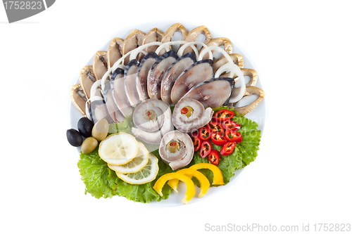 Image of various sliced fish