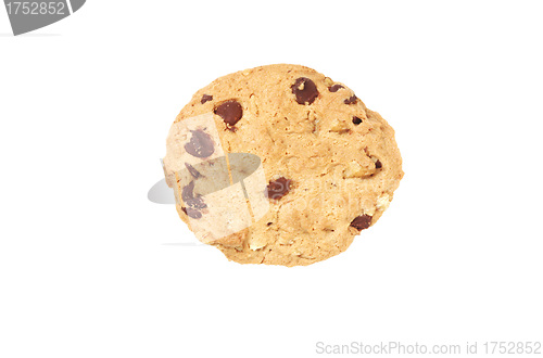 Image of chocolate chip cookie isolated on white