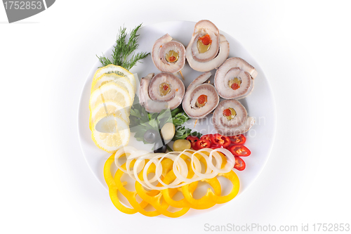 Image of fish with vegetables