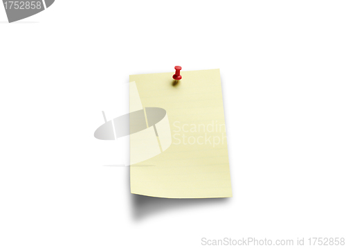 Image of white Sticky Note with Path isolated