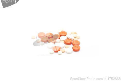 Image of pills isolated on white background