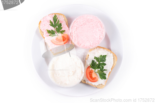 Image of two toasts on plate