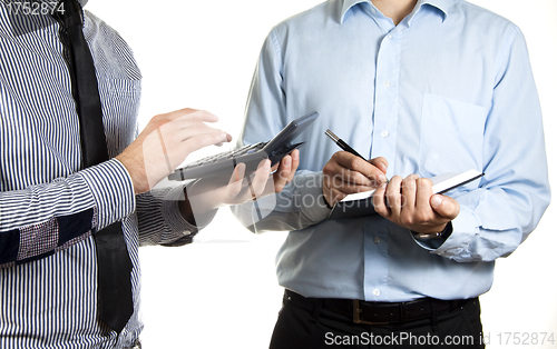 Image of Businessman having discussion