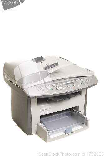 Image of Modern digital printer on the white