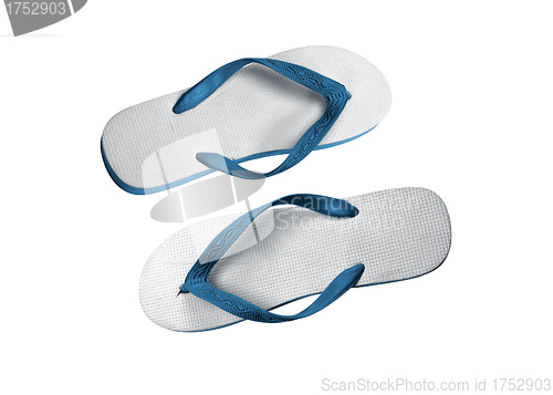 Image of a pair of flip-flops isolated on a white