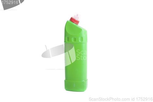 Image of Green cleaning detergent bottle isolated