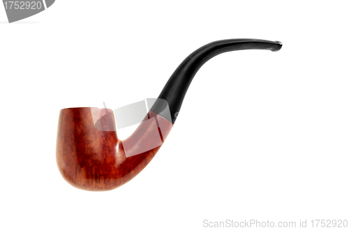 Image of brown tobacco pipe color image isolated