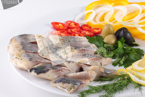 Image of fresh fish on dish