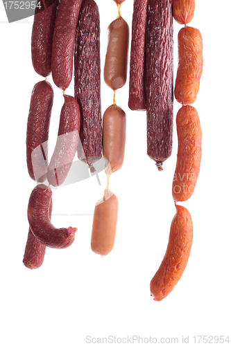 Image of fresh composition with meat isolated