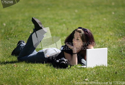 Image of Girl with laptop