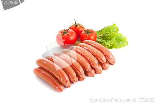 Image of sausages with vegetables