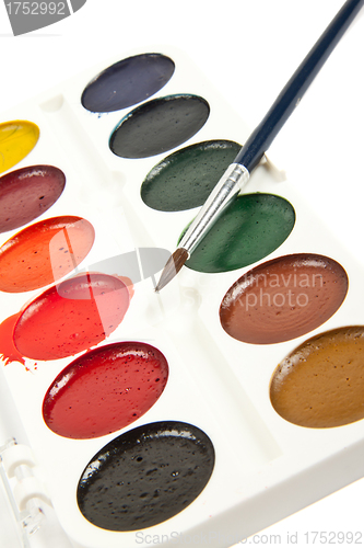 Image of Paints and brushe