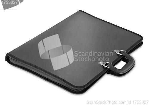 Image of Black briefcase isolated on a white background