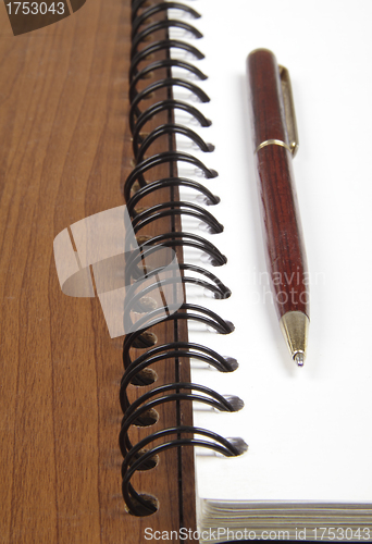 Image of wooden notebook close up isolated