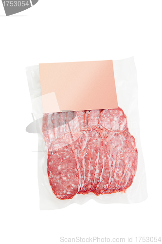 Image of sliced meat packaged