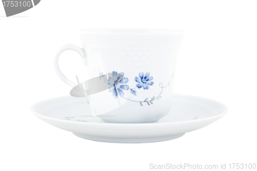 Image of White cup isolated on white background