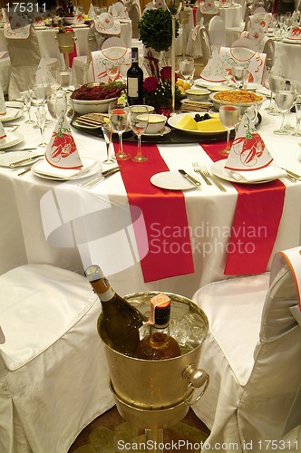 Image of Party table with food
