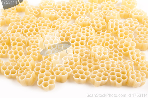 Image of Raw pasta isolated on white background
