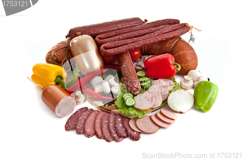 Image of sausages in coposition with vegetables